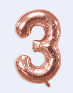 Globos de Número en Dorado Rosa para Cumpleaños, Día de la Madre, Halloween, Fiestas, Venta al por Mayor, Marca Party Love, España - Product Image 2