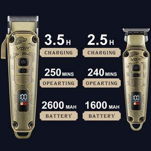 Kit Profesional de Cortapelos para Hombre con Cuchilla en T, Inalámbrico/con Cable, para el Cuidado de la Barba - Product Image 6