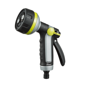 Boquilla de Limpieza Oscilante de 6 Patrones, Fabricada en Taiwán, Color Gris/Verde, con Gatillo Trasero, Chorro Plano, Rociador de Jardín, Ergonómico, de Plástico - Product Image 1