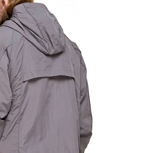 Vestes coupe-vent légères à capuche avec impression personnalisée en gros OEM, fourniture d'usine, nouveauté pour hommes, vêtements d'extérieur - Product Image 5