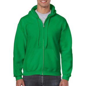 Sudadera con cremallera frontal para hombre, logotipo personalizado, transpirable, manga larga, básico, sudaderas con capucha de mezcla de algodón para hombre - Product Image 5