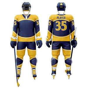 Ensemble d'uniformes de hockey sur glace pour hommes de qualité supérieure fabriqués en usine avec un logo personnalisé Prix raisonnable Service OEM pour l'équipe - Product Image 1