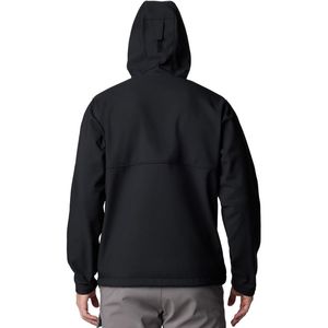 Custom Logo Men's <b>Black</b> Softshell Jacket Breathable <b>Windbreaker</b> with Stand Collar Zipper Closure Waterproof Warm for Outdoor Use - Product Image 4