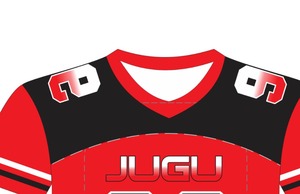 เสื้อแฟนอเมริกันคอวีแบบถักผ้าโพลีเอสเตอร์100% สำหรับผู้ชายพิมพ์ลายสปอร์ต - Product Image 6