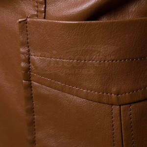 Blazer en cuir pour homme OEM d'usine, haute qualité, style streetwear, nouveau design, vêtements de mode, blazers en cuir pour homme - Product Image 5