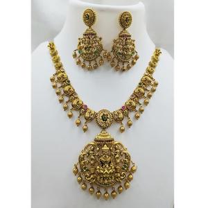 Elegante lujo Moissanite Esmeralda Polki conjunto de collar de doble capa Para Boda y Kundan joyería de moda nupcial - Product Image 1