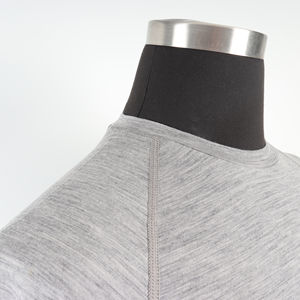 Ropa deportiva, camisetas para hombre, camiseta gris en blanco con cuello redondo, camisetas de manga corta de talla grande transpirables con cuello redondo para hombre, camisetas teñidas de Color personalizado - Product Image 4