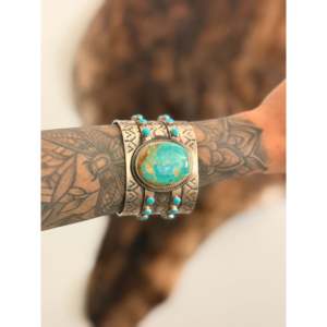 John Skeets Mixed Turquoise & Sterling Silver Fashion Cuff Bracelet - Product Image 2