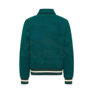 Chaqueta Universitaria Unisex Personalizada con Cuello Alto, Diseño Ligero y Ecológico de Alta Calidad en Color Verde, Estilo Casual Cómodo - Product Image 2