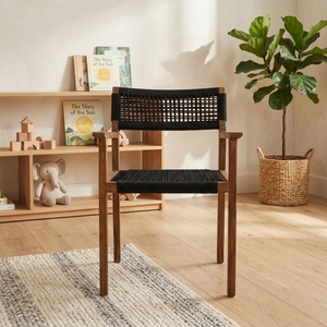 Nouvelle chaise de salle à manger moderne et minimaliste en teck avec corde pour la maison, l'hôtel, la villa ou l'appartement, usage général, mobilier de maison - Product Image 4