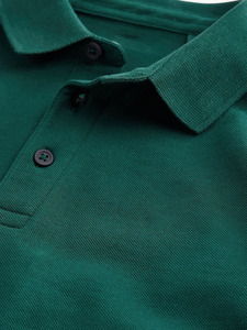 Chemise à manches courtes pour homme en tricot de qualité personnalisée avec poche boutonnée, unie, 100% coton, anti-froissement - Product Image 3