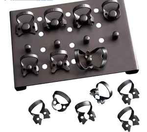 Juego de 31 abrazaderas de presa de goma pulida, Instrumentos dentales manuales con Marco, instrumentación de base quirúrgica, acabado pulido - Product Image 3