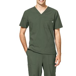 Ensemble d'uniformes de gommage en coton pour les travailleurs de la santé Couleurs vives Pantalon durable et coupe décontractée Options supérieures dans les uniformes hospitaliers - Product Image 2