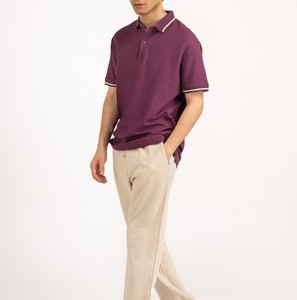 Chemises polo double ton pour hommes Polo élégant à col contrasté avec options de marque personnalisées et look luxueux - Product Image 4