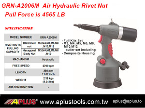 Kit de herramientas para Tuercas de remache hidráulicas, extractor de M3-M12, incluye carcasa compuesta de 2700 RPM, Juego completo para remachadoras de aire, 1 unidad - Product Image 3