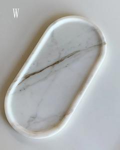 Bandeja de resina de diseño en tonos blancos y grises Bandeja hecha a mano con estilo para decoración del hogar Cocina y uso de regalos de la India - Product Image 3