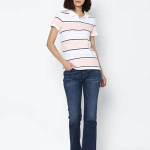 Algodón Poliéster Hecho de alta calidad Mujeres Polo Camisetas Diseño de logotipo personalizado Mujeres Polo Camisetas - Product Image 4