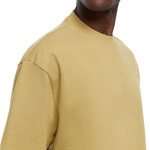 เสื้อยืดผู้ชายไซส์ใหญ่พิเศษ ผ้าคอตตอนถักคุณภาพสูง 100% เป็นมิตรกับสิ่งแวดล้อม ระบายอากาศได้ดี รับผลิตตามแบบ (OEM) เนื้อผ้าหนา หรูหรา พิมพ์ลายตามสั่ง - Product Image 3