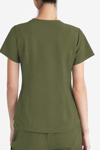 Uniformes de gommage d'allaitement féminin respirant Stretch Satin Jogger hôpital Scrubs costume ensemble - Product Image 3