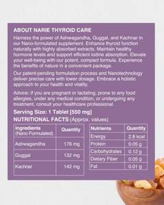 Tabletas para el Cuidado de la Tiroides con Ashwagandha, Guggul y Kachnar para el Apoyo de la Hipotiroidismo, Equilibrio de la TSH, Energía y Pérdida de Peso de Forma Natural - Product Image 3