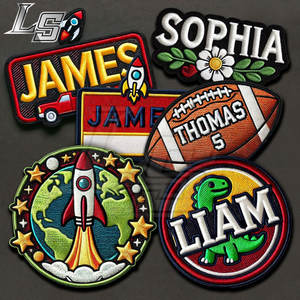 แผ่นรีดติดเสื้อโลโก้ของคุณเองสำหรับเสื้อแจ็กเก็ตและตะขอและห่วงปักลายแบบกำหนดเอง - Product Image 4