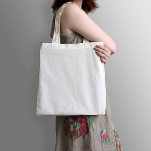 Sacs fourre-tout en toile de coton avec logo personnalisé, sacs fourre-tout en coton faits à la main, sac en tissu 100% coton biologique naturel pour cadeaux et achats - Product Image 1