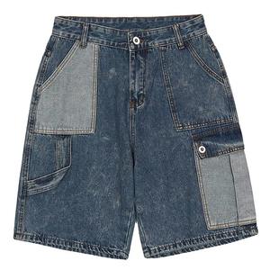 Vente en gros de jeans cargo décontractés d'été personnalisés shorts baggy en denim de grande taille pour hommes vêtements de ville d'extérieur pour hommes - Product Image 1