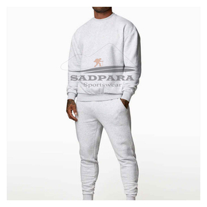 Respirant personnalisé hommes survêtement grande taille formation survêtement Jogging deux pièces vêtements de sport coton Polyester hiver ensemble - Product Image 1