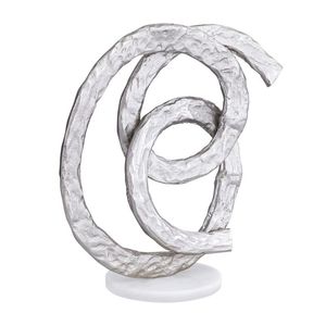 Piezas de decoración de mesa redonda de artesanía de metal populares al por mayor, esculturas de decoración del hogar de aluminio para decoración a precio de fábrica - Product Image 3