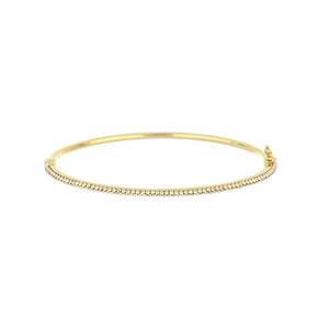 Pulsera de Alta Calidad para Mujer Del Pia, con Cristales Amarillos Champán de 51x61mm, Chapada en Oro de 18K sobre Plata de Ley 925, Venta al Por Mayor - Product Image 2