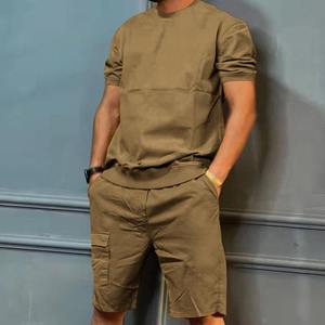 2025 New Summer Men <b>Set</b> Breathable Suit Short Sleeve T Shirt and Shorts Two Piece Twin <b>Set</b> Men 2 Piece Outfit Sport <b>Set</b> - Product Image 6