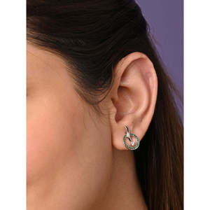 NOVAMART Fine 925 Sterling Silver Verde <b>Crystal</b> <b>Earrings</b> Wholesale Export - Product Image 6