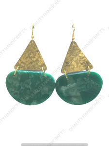 Pendientes de resina con incrustaciones en forma de corazón para mujer, aretes llamativos, joyería de moda para mujer, artesanías de calidad - Product Image 3