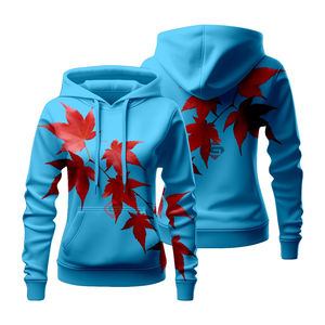 Nouveau Produit en Couleur Unie Imprimé Tricoté Sublimation Femmes Hoodies Chandail Conception Unisexe Pull Avec Poche Femmes Hoodies - Product Image 4
