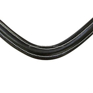 Correa de cuero curvo para cejas de caballo, banda de cuero negro con acabado alto, costuras negras, blancas y marrones en tamaños personalizados - Product Image 4