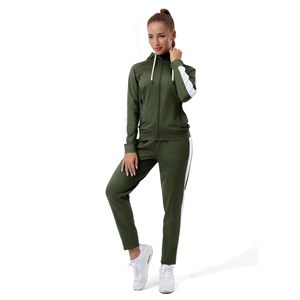Custom Street Two Piece Hooded Fleece Quick Dry Workout <b>Loungewear</b> Tracksuit Casual <b>Set</b> Women 100% Cotton Sweatsuit - Product Image 1