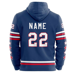 Vente en gros 100% polyester Personnalisé OEM Impression numérique par sublimation amusante Respirant Séchage rapide Manches longues Sweat à capuche de hockey sur glace pour hommes - Product Image 2