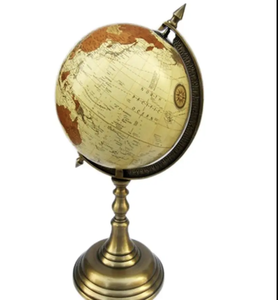 Globo de alta calidad, Metal de latón hecho a mano con decoración de piedra, globo, accesorios decorativos para el hogar de la India - Product Image 5