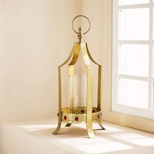 Portavelas de Metal Dorado con Diseño de Corona, Estilo Huracán, para Decoración de Ramadán, Centro de Mesa, Último Modelo 2026 - Product Image 1