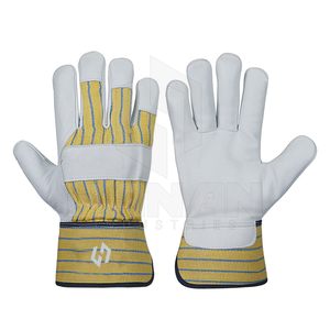 Gants de sécurité en cuir véritable personnalisés durables, imperméables et résistants aux coupures à bas prix de gros - Product Image 1