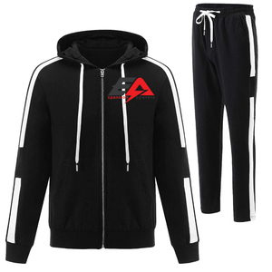 Chándal unisex para hombre con logotipo personalizado 100% algodón polar jogging chándal con capucha Lisa conjunto de joggers ecológicos - Product Image 1