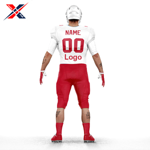 High Quality Red <b>White</b> Breathable Customizable Adult American <b>Football</b> Uniform Popular Sport Team Wear with Plus Size Feature - Product Image 3
