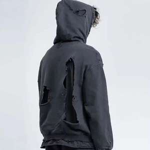 Sweat-shirts pour hommes à effet délavé et usé, prix de gros, style streetwear, respirants, sweat-shirts pour hommes à effet délavé et usé, best-sellers - Product Image 5