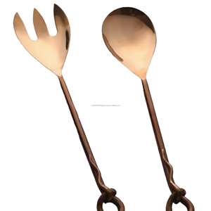 Ensemble de 2 couverts à salade de luxe artisanaux les plus vendus pour la maison Ensembles de couverts de la meilleure qualité - Product Image 4