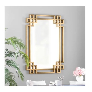 Design luxueux miroir mural rond décor à la maison look élégant couleur or bonne qualité miroir mural décoratif pour Villa - Product Image 3