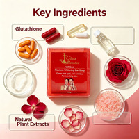 Savon en barre éclaircissant anti-taches Half Cast au Glutathion, exfoliant, régulateur de sébum, raffermissant et anti-démangeaisons pour femmes