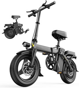 Vélo électrique pliable de 14 pouces pour adultes avec moteur de 748 W de puissance maximale, batterie amovible de 48 V certifiée UL et autonomie de assistance électrique (PAS) allant jusqu'à 30 milles. - Product Image 3