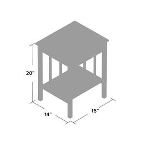 Ensemble 2 tables de chevet en bois d'acajou massif 16 ''Tables d'appoint du milieu du siècle pour chambre à coucher appartement armoires de chevet durables - Product Image 4