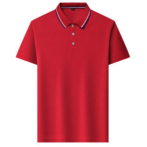Polo à manches courtes ample d'été, sans repassage, à col slim, avec logo personnalisé OEM, broderie, imprimé, élastique, anti-boulochage - Product Image 2