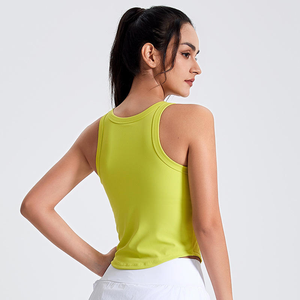 เสื้อกล้ามฟิตเนสผู้หญิงเอวต่ำคอกลมยืดได้ - Product Image 2